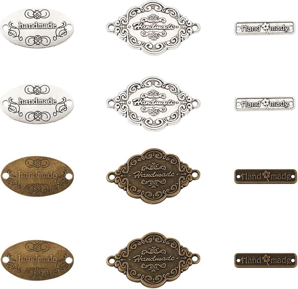 Amazon.co.jp: Beadthoven タグ チャーム 縫製用ラベル 約60個/箱